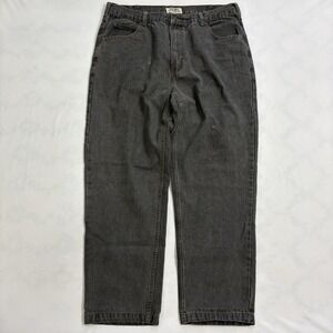 Duke Authentic Fit Jeans Men's 37X30 Gray Straight Leg Denim Workwear